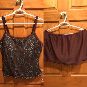 Tankini and skirt